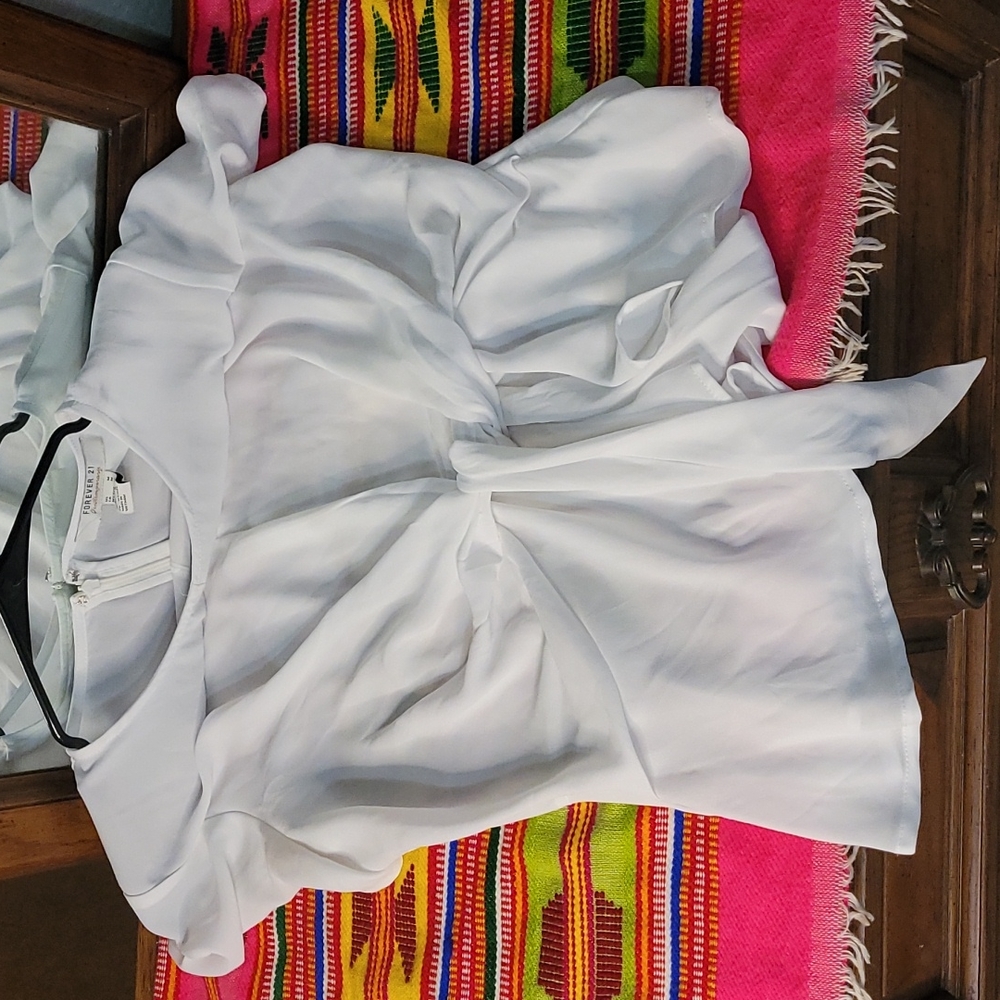 White Sheer Blouse F21 Contemporary